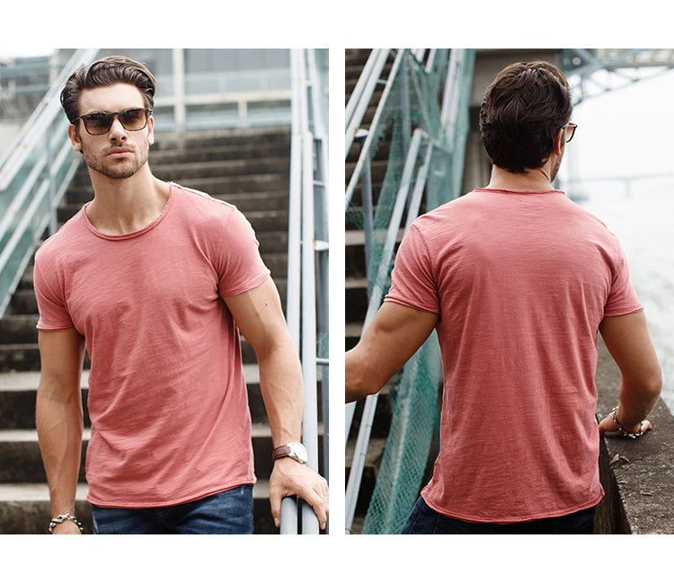TrenddVibe™ Essential Breathable 100% Cotton Knit Crewneck Tee – Lightweight Summer Basic