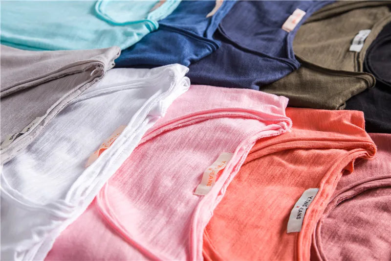 TrenddVibe™ Essential Breathable 100% Cotton Knit Crewneck Tee – Lightweight Summer Basic