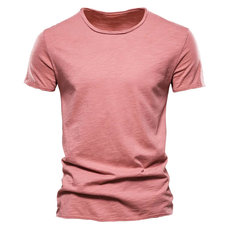 TrenddVibe™ Essential Breathable 100% Cotton Knit Crewneck Tee – Lightweight Summer Basic
