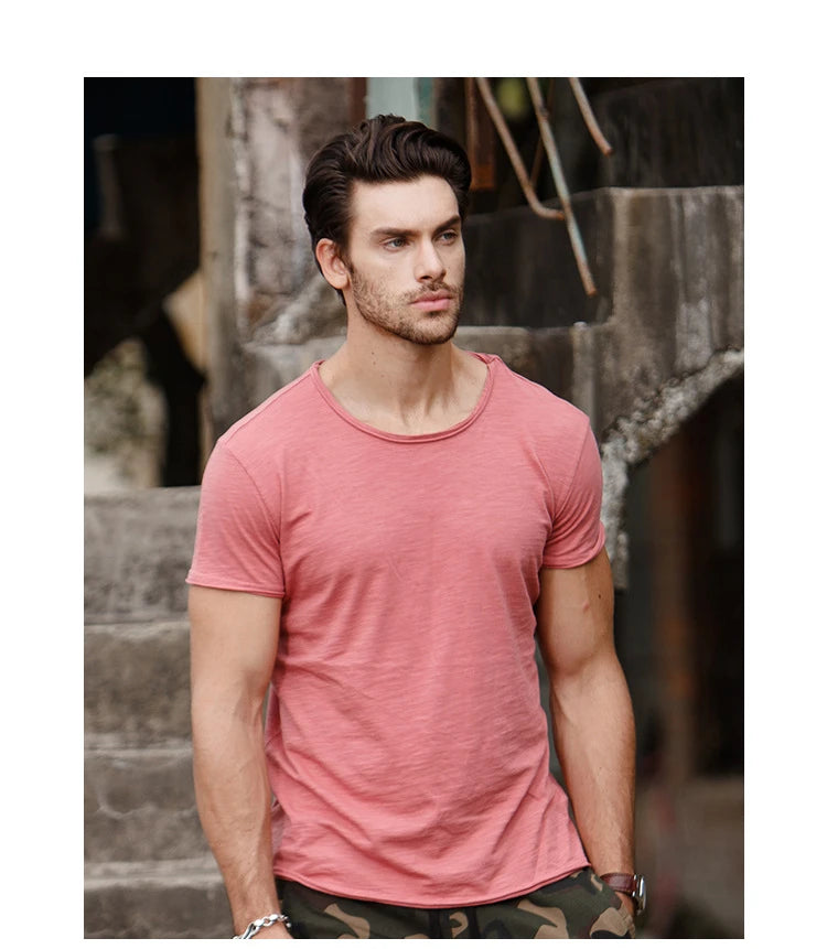 TrenddVibe™ Essential Breathable 100% Cotton Knit Crewneck Tee – Lightweight Summer Basic