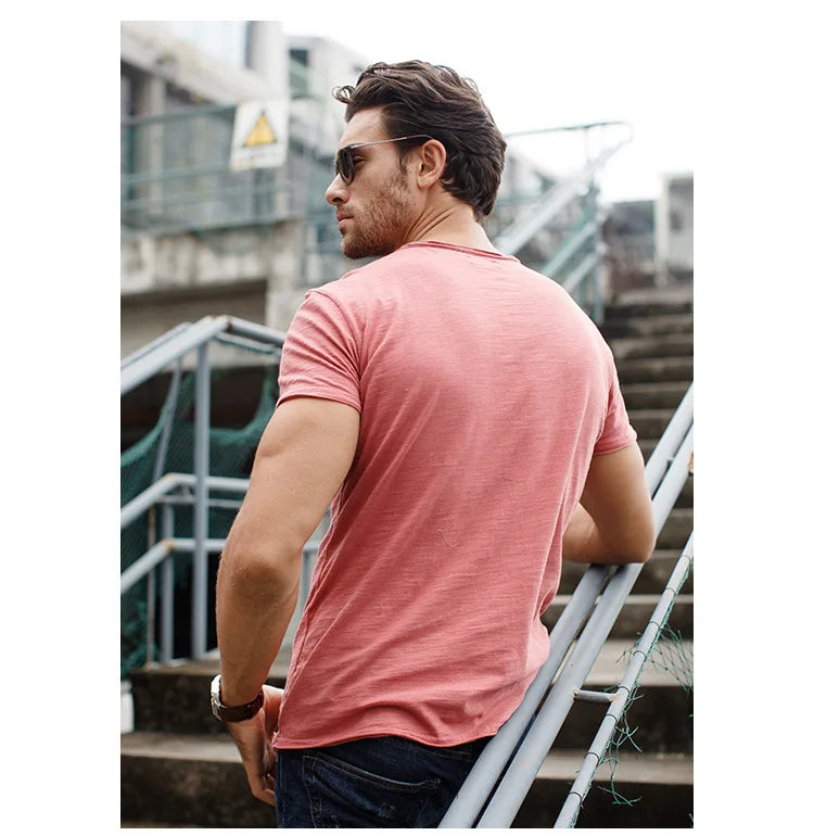 TrenddVibe™ Essential Breathable 100% Cotton Knit Crewneck Tee – Lightweight Summer Basic