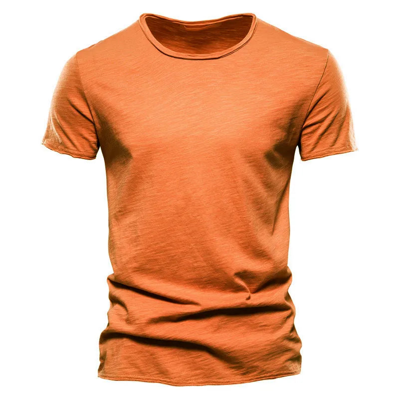 TrenddVibe™ Essential Breathable 100% Cotton Knit Crewneck Tee – Lightweight Summer Basic