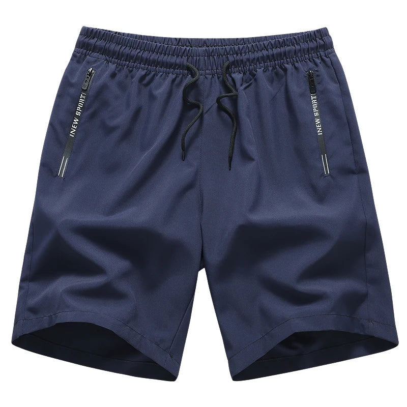 TrendVibe Men’s Summer Casual Athletic Shorts – Quick-Dry, Breathable, Elastic Waist with Zip Pockets