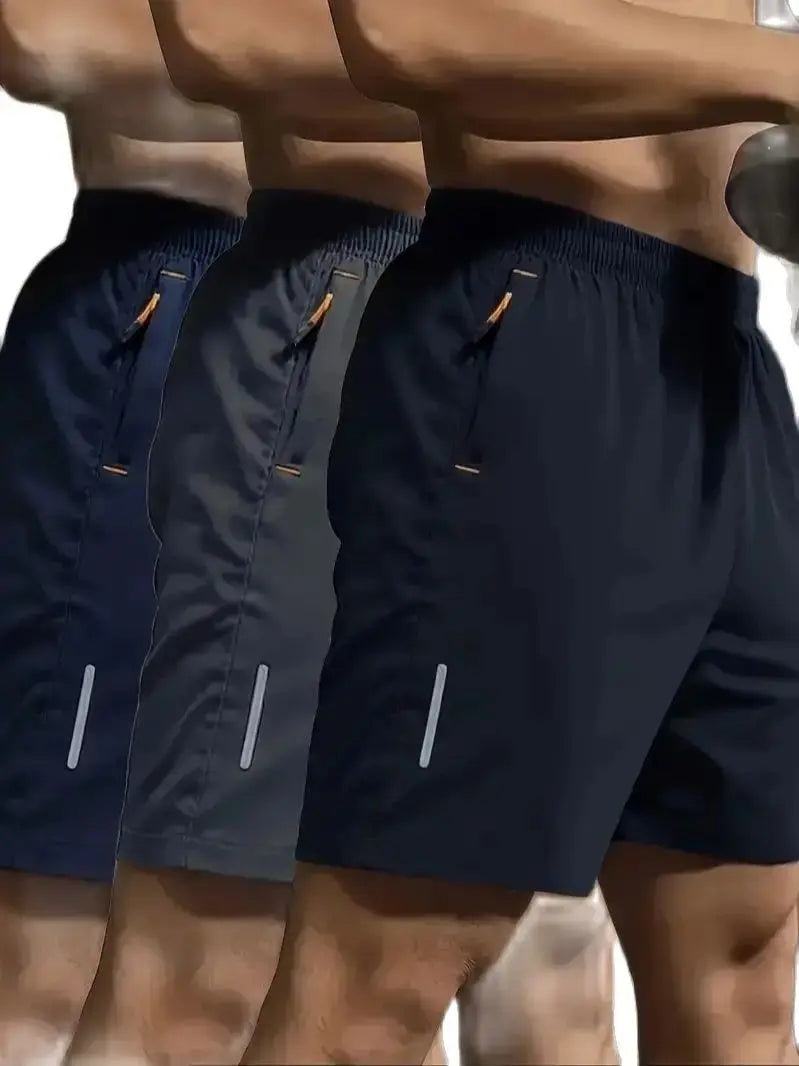 TrenddVibe™ Men’s Summer Casual Shorts – Breathable Polyester, Elastic Waist, Regular Fit