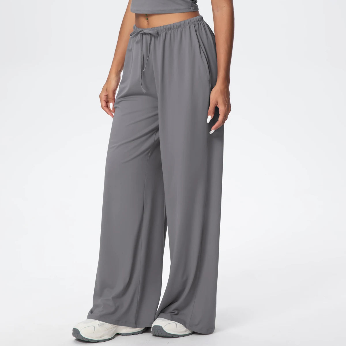TrenddVibe™ CloudFlow Wide-Leg Yoga Pants
