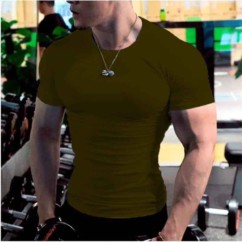 TrenddVibe™ Pro-Active Quick-Dry Compression Tee – Breathable Fitness, Gym & Sports Jersey