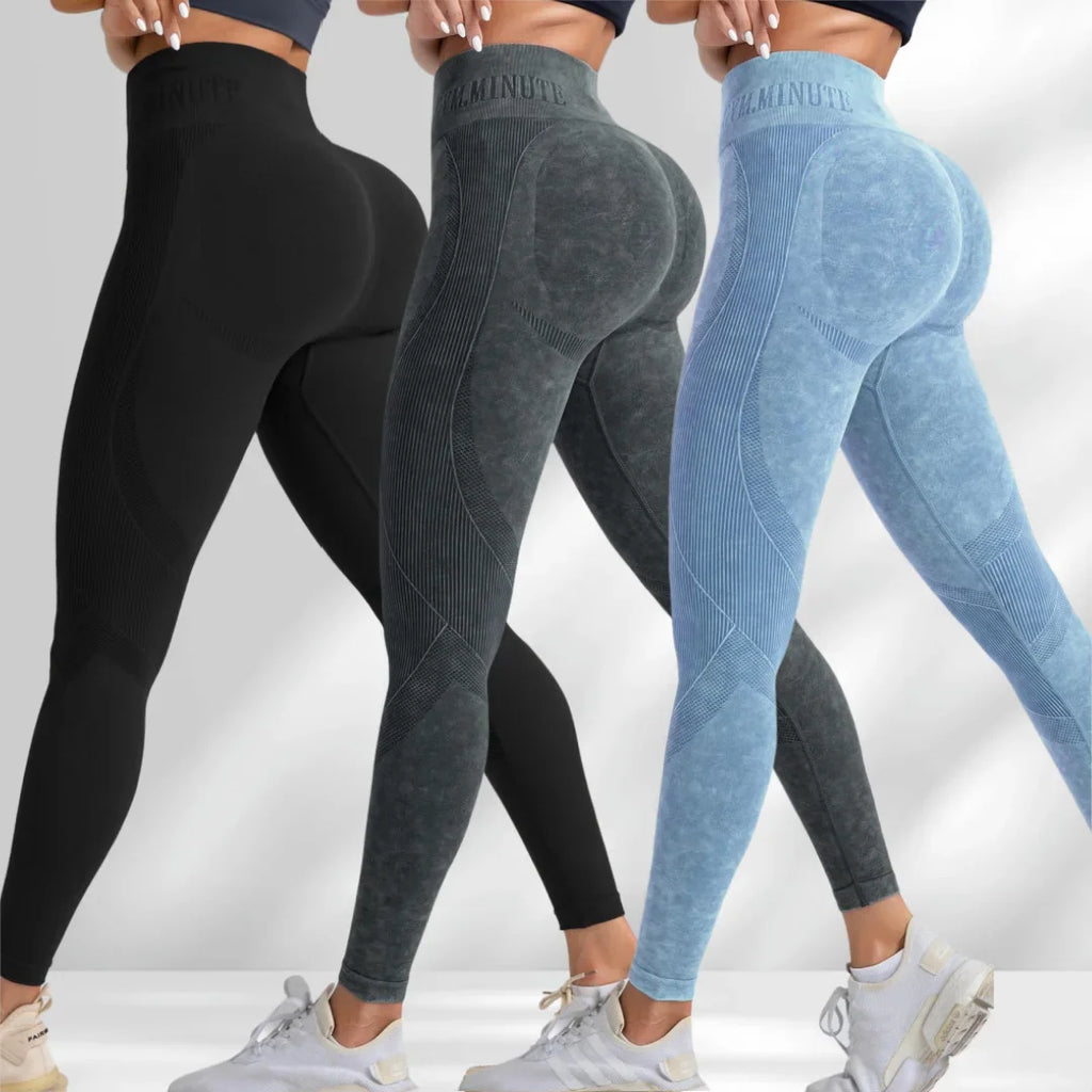 TrenddVibe™ Urban-Flex Letter-Waist Tights