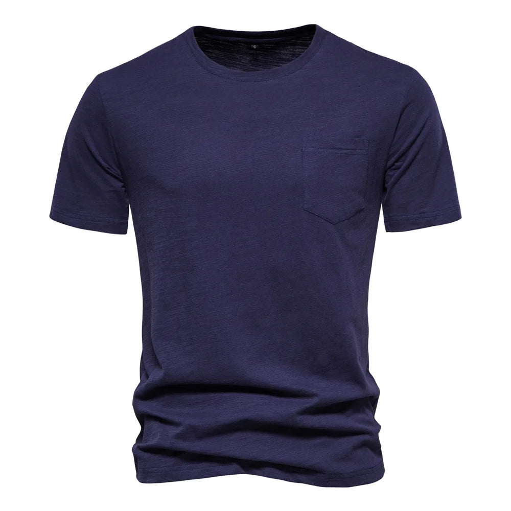TrenddVibe™ Essential Breathable 100% Cotton Knit Crewneck Tee – Lightweight Summer Basic