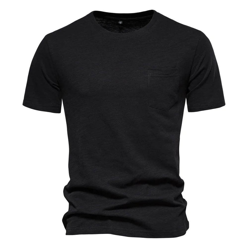 TrenddVibe™ Essential Breathable 100% Cotton Knit Crewneck Tee – Lightweight Summer Basic