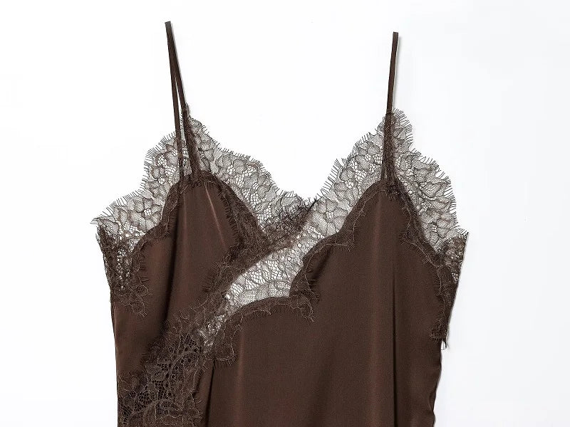 TrenddVibe™ Satin Siren Slip Dress
