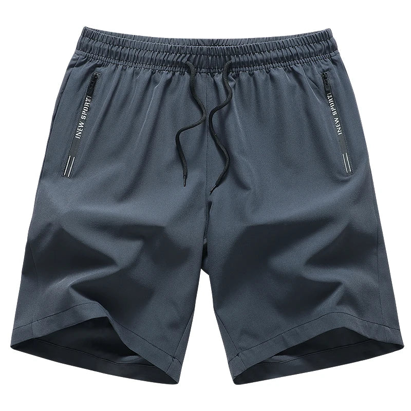 TrendVibe Men’s Summer Casual Athletic Shorts – Quick-Dry, Breathable, Elastic Waist with Zip Pockets