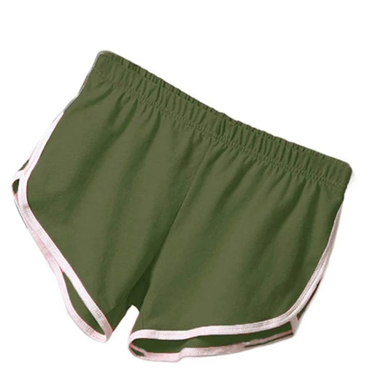 TrendVibe Women’s Casual Sports Shorts – High Waist, Elastic Fit, Summer Style