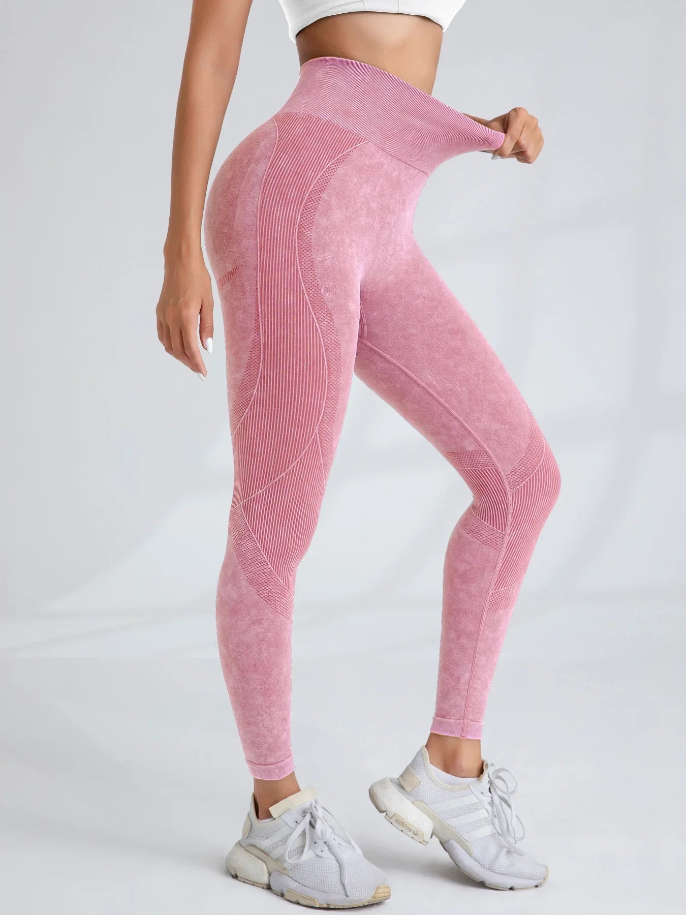 TrenddVibe™ Urban-Flex Letter-Waist Tights