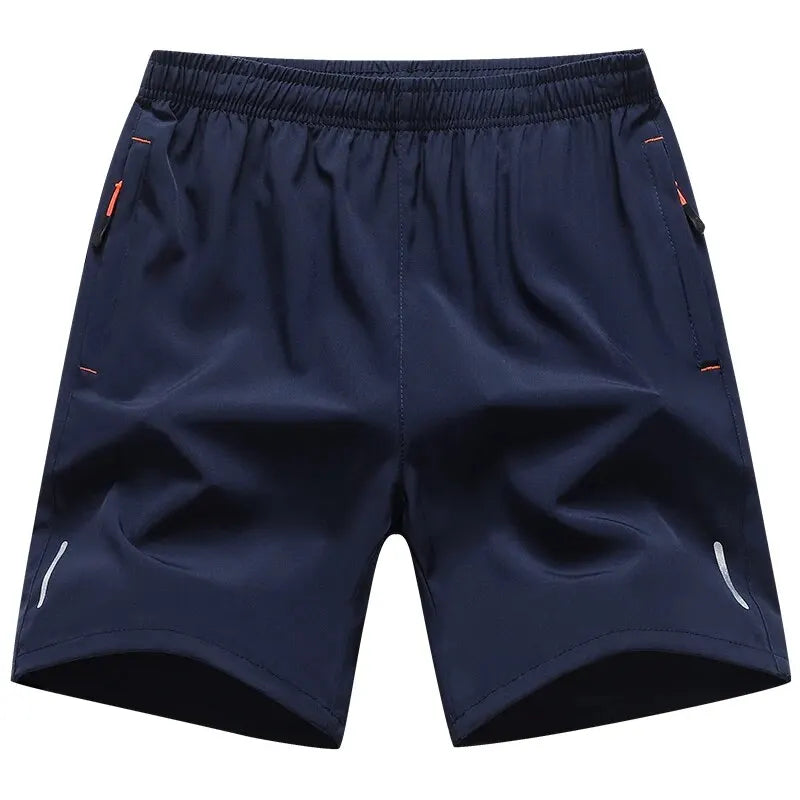 TrenddVibe™ Men’s Summer Casual Shorts – Breathable Polyester, Elastic Waist, Regular Fit