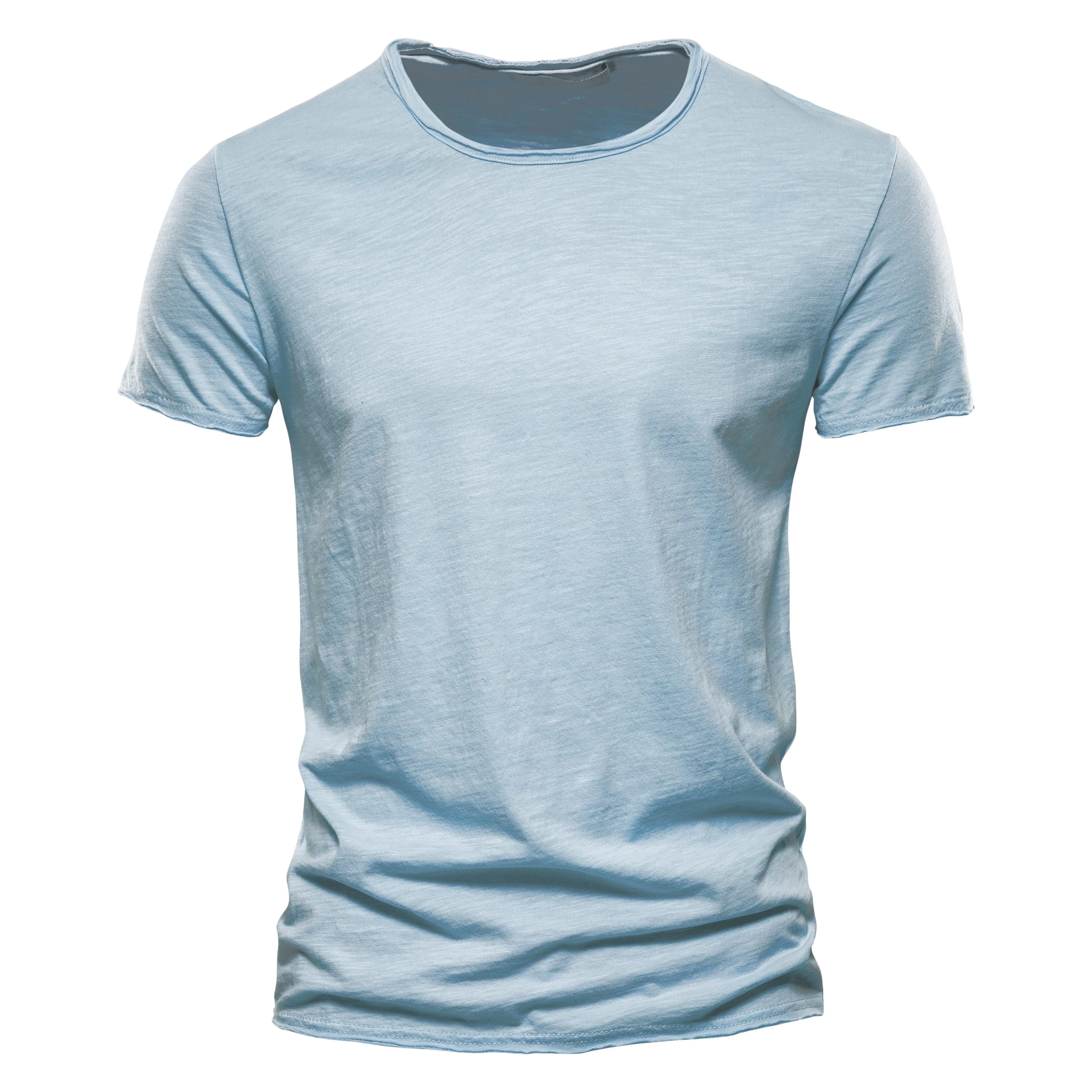 TrenddVibe™ Essential Breathable 100% Cotton Knit Crewneck Tee – Lightweight Summer Basic