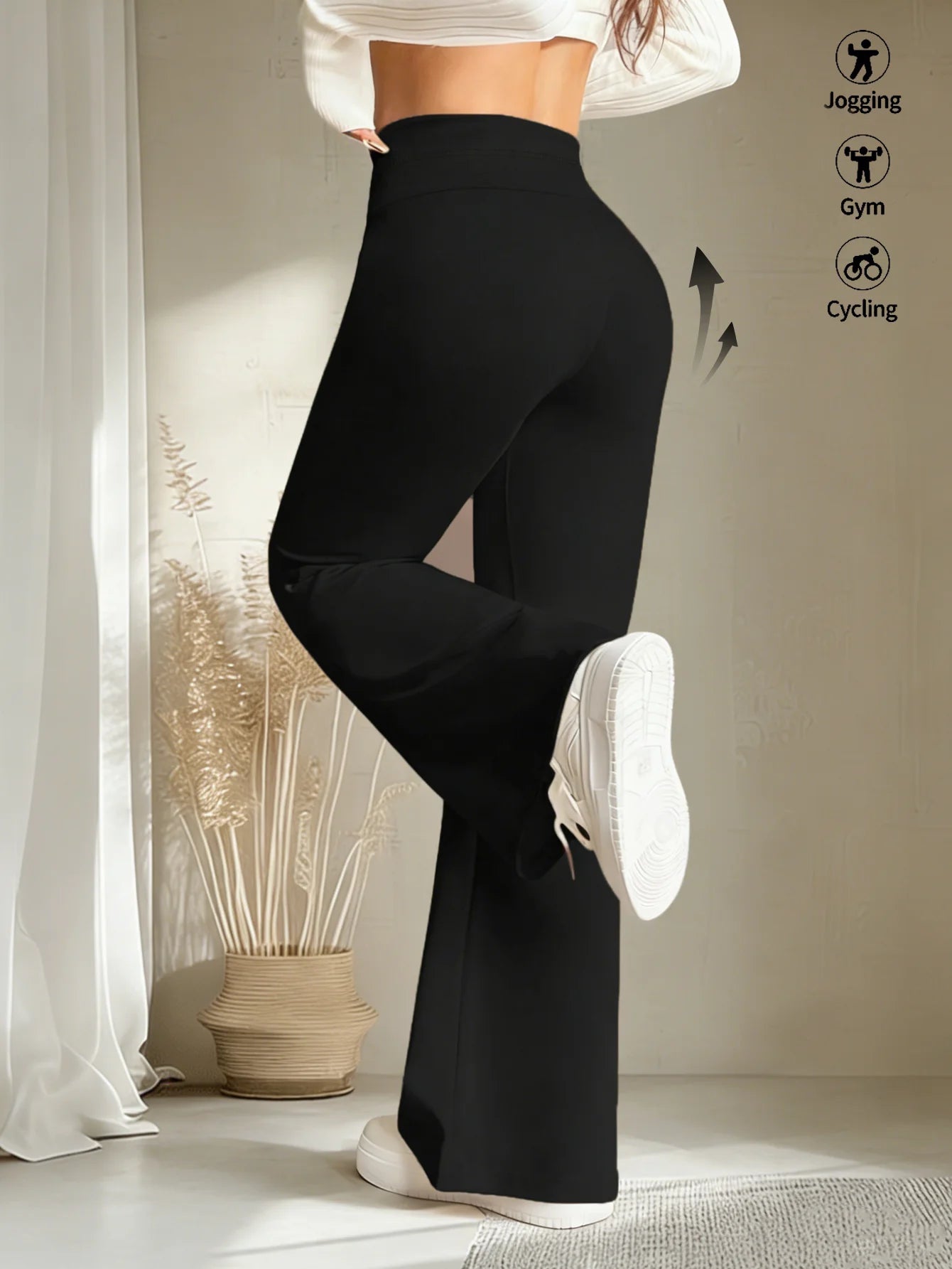 TrenddVibe™ Sculpt & Flow Wide-Leg Trousers