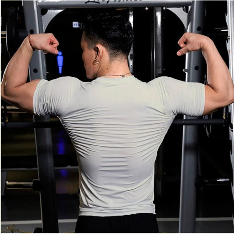 TrenddVibe™ Pro-Active Quick-Dry Compression Tee – Breathable Fitness, Gym & Sports Jersey