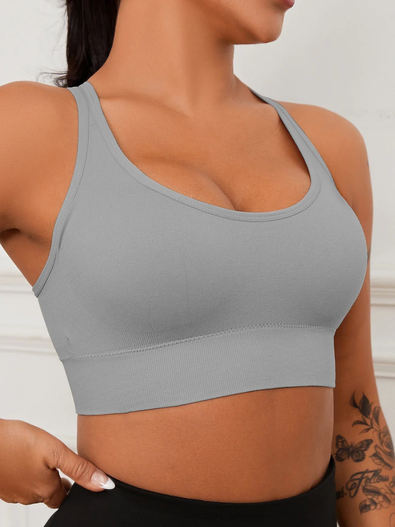 TrenddVibe™ Seamless Comfy & Breathable Push-Up Yoga Tank Bra