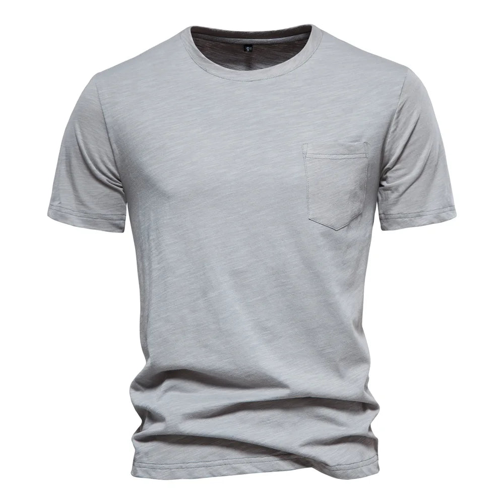 TrenddVibe™ Essential Breathable 100% Cotton Knit Crewneck Tee – Lightweight Summer Basic