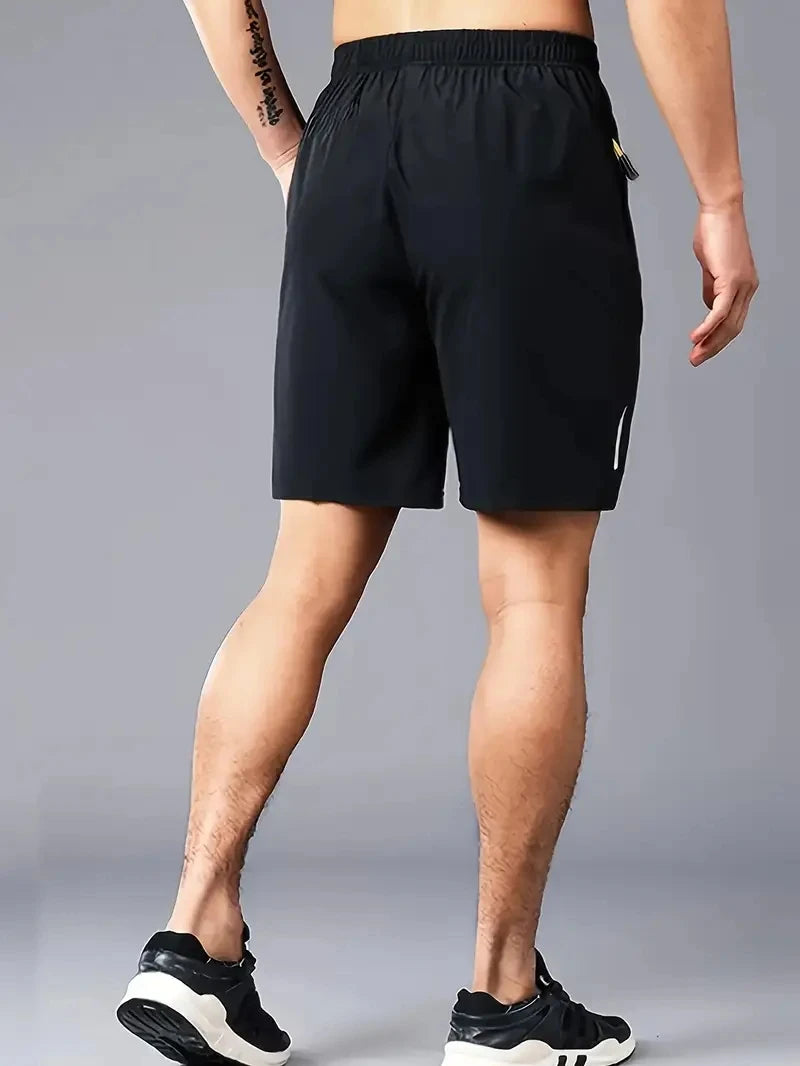 TrenddVibe™ Men’s Summer Casual Shorts – Breathable Polyester, Elastic Waist, Regular Fit