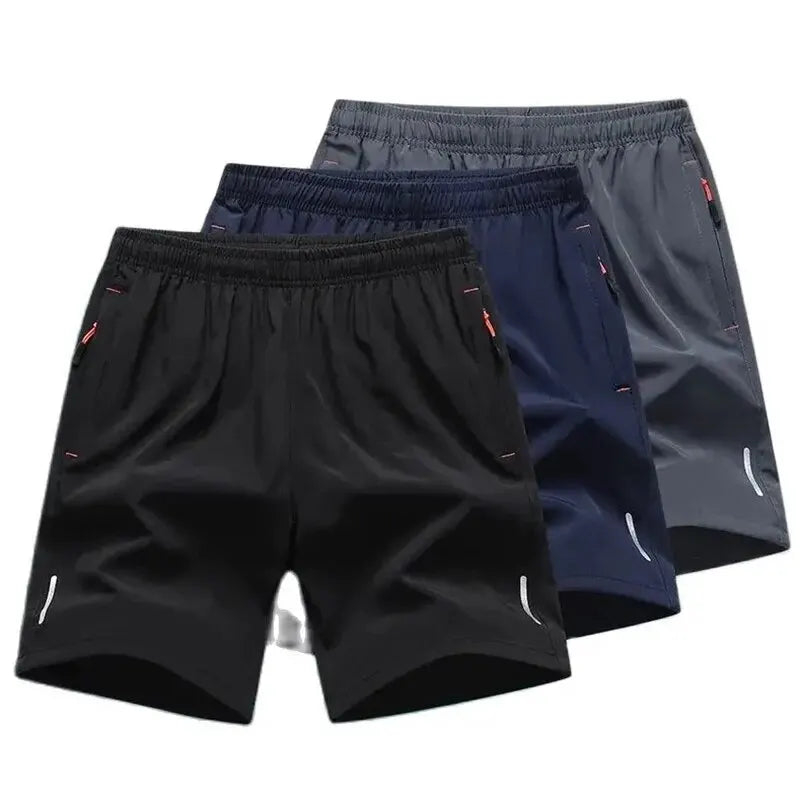 TrenddVibe™ Men’s Summer Casual Shorts – Breathable Polyester, Elastic Waist, Regular Fit