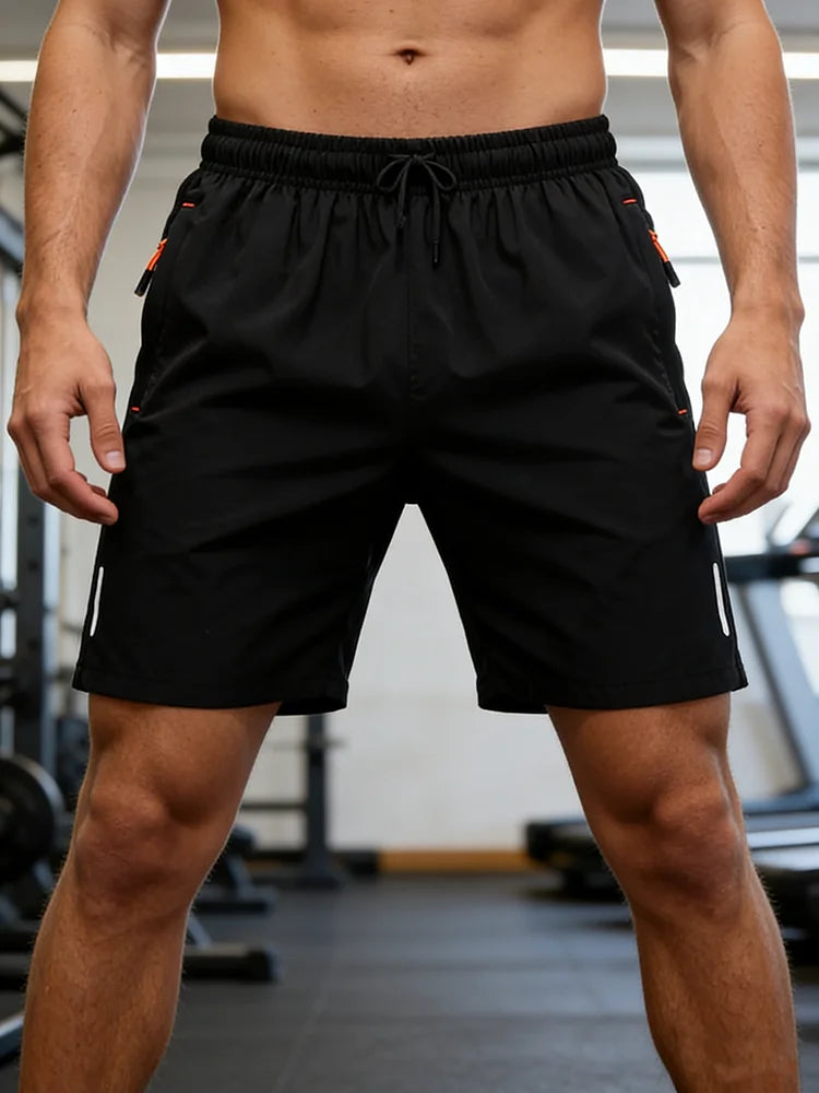 TrenddVibe™ Men’s Summer Casual Shorts – Breathable Polyester, Elastic Waist, Regular Fit