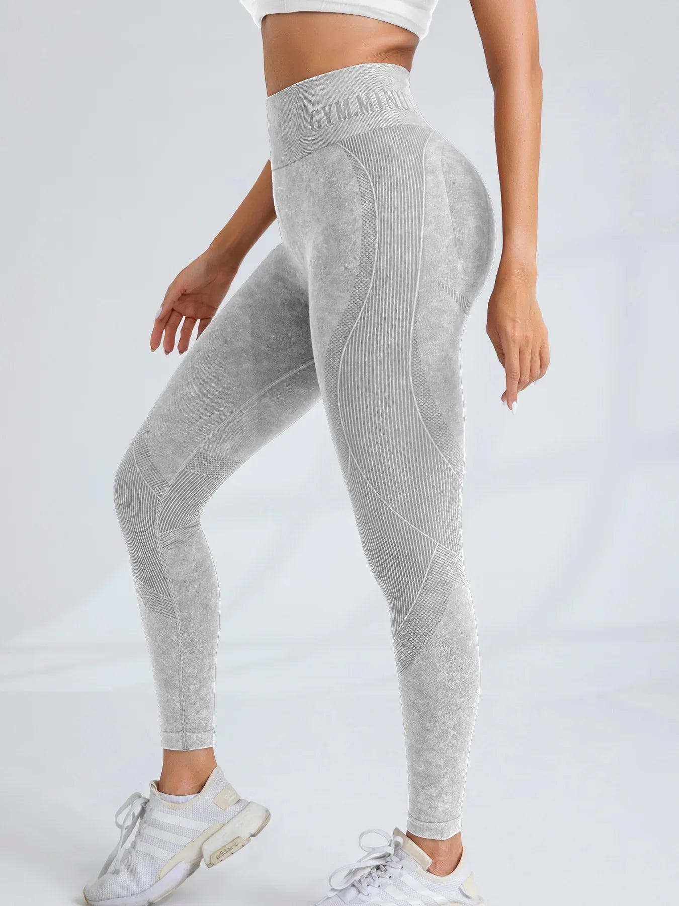 TrenddVibe™ Urban-Flex Letter-Waist Tights