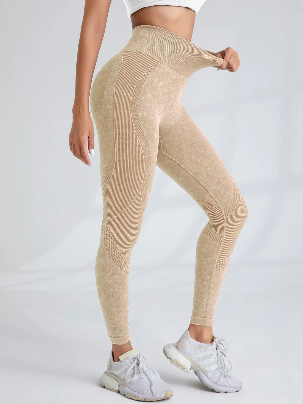 TrenddVibe™ Urban-Flex Letter-Waist Tights