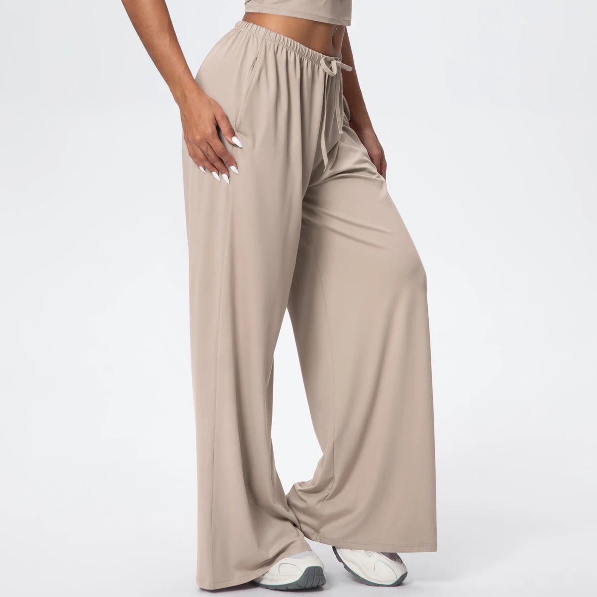 TrenddVibe™ CloudFlow Wide-Leg Yoga Pants