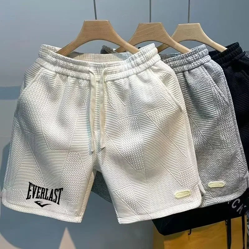 TrendVibe Men’s Printed Casual Shorts – Versatile Knee-Length Knit Apparel for Every Trip