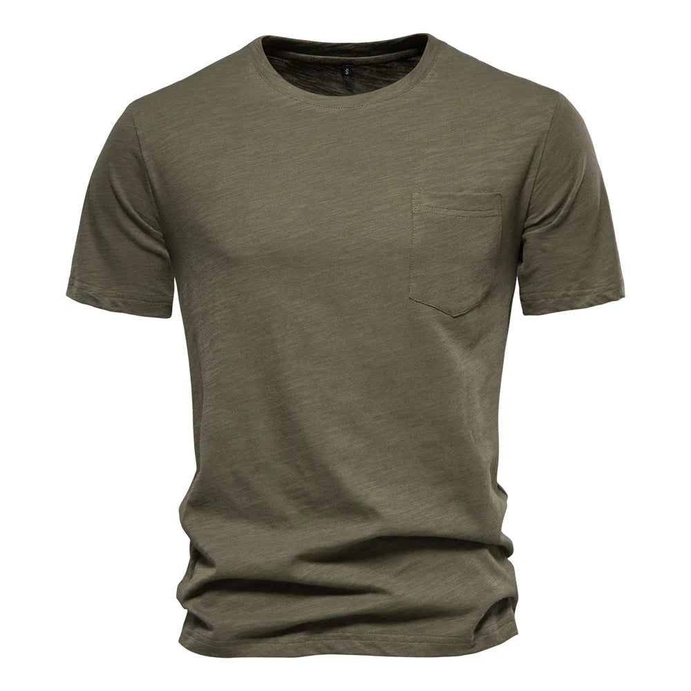 TrenddVibe™ Essential Breathable 100% Cotton Knit Crewneck Tee – Lightweight Summer Basic