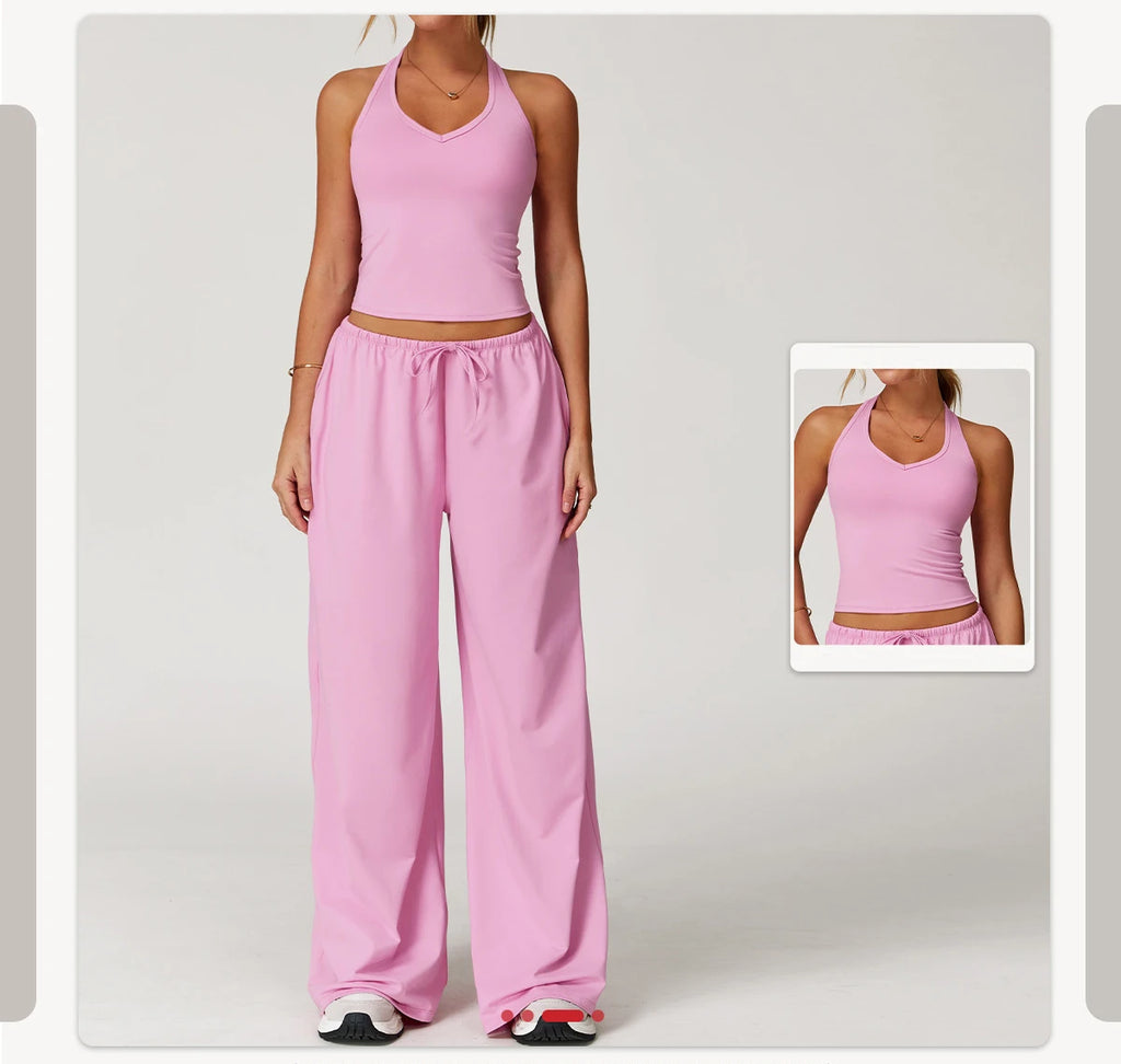 TrenddVibe™ FlowMotion Wide-Leg Sport Pants