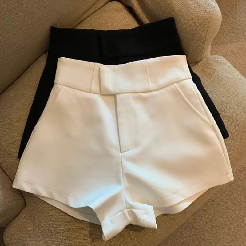 TrendVibe Women’s High-Waisted Sequined Shorts – Chic Casual Knit Apparel for All Seasons