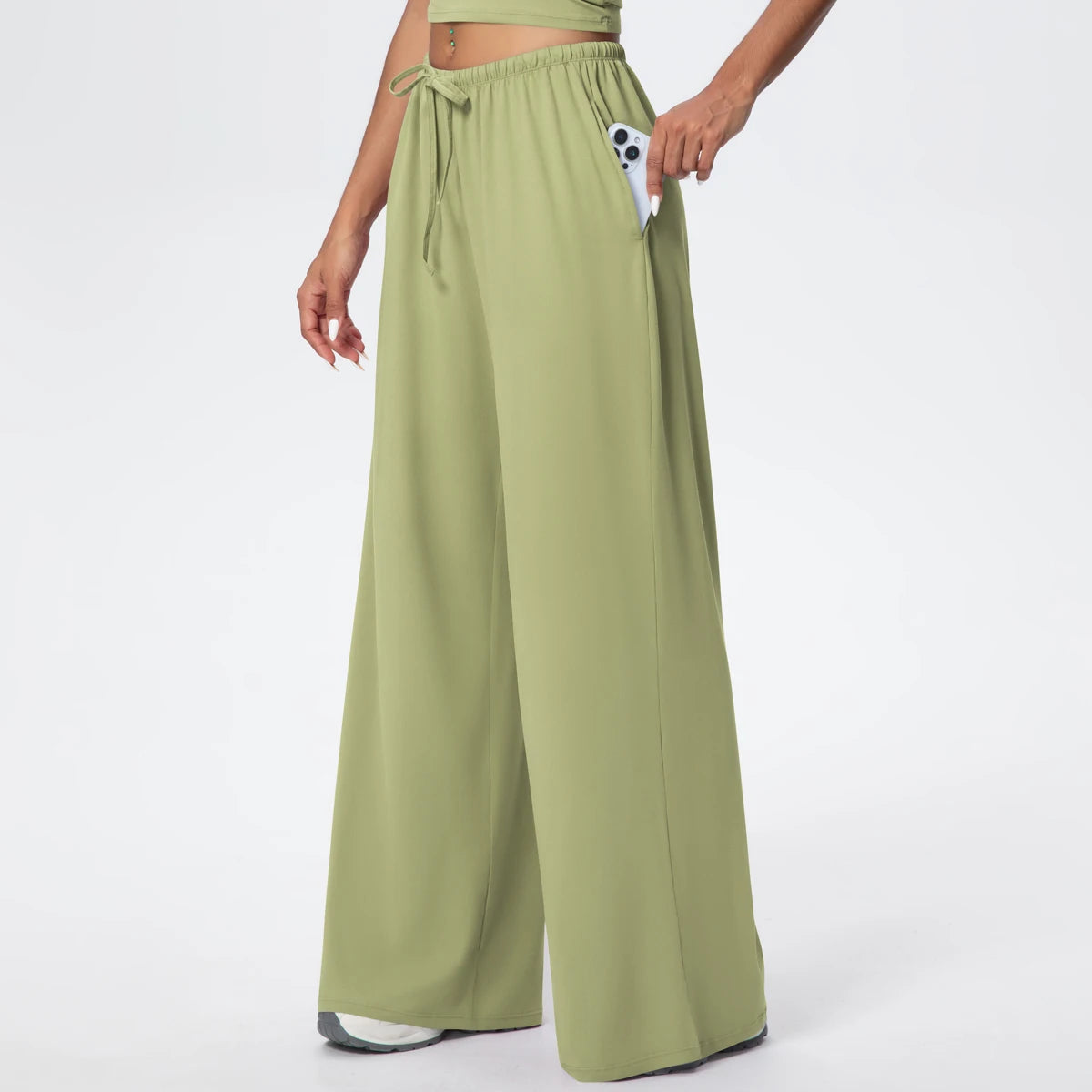 TrenddVibe™ CloudFlow Wide-Leg Yoga Pants