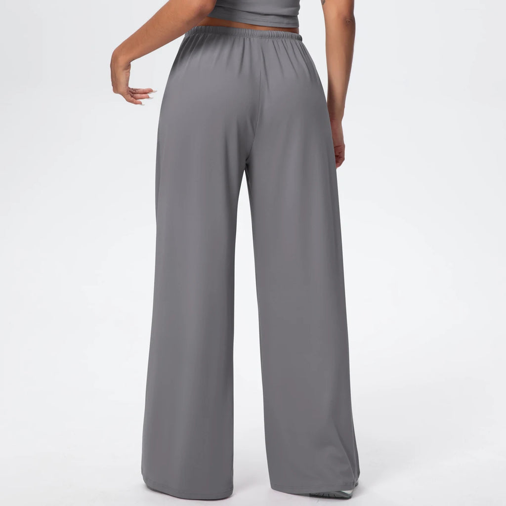 TrenddVibe™ CloudFlow Wide-Leg Yoga Pants