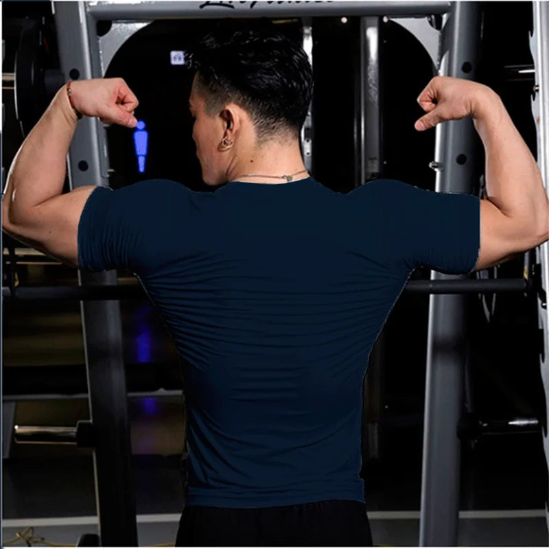 TrenddVibe™ Pro-Active Quick-Dry Compression Tee – Breathable Fitness, Gym & Sports Jersey
