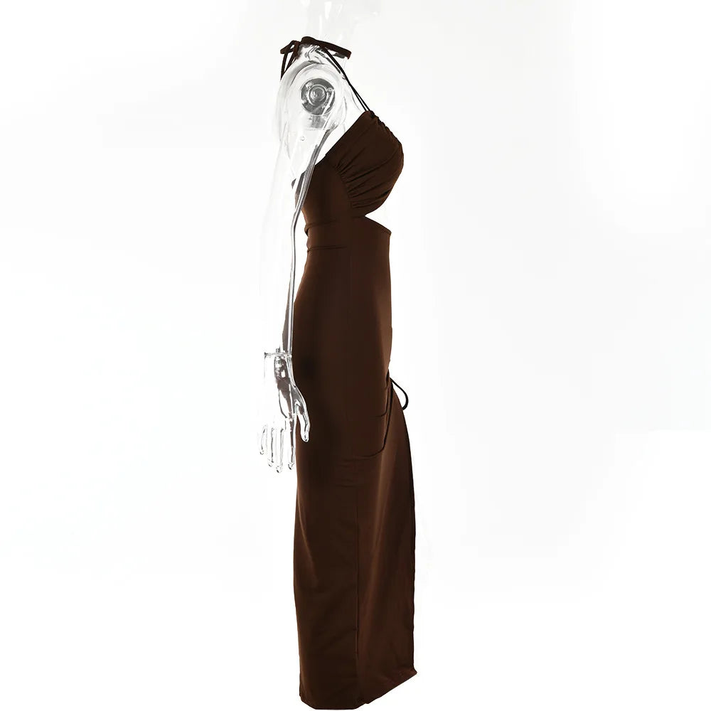 TrenddVibe™ Sculpt Denim Maxi Dress
