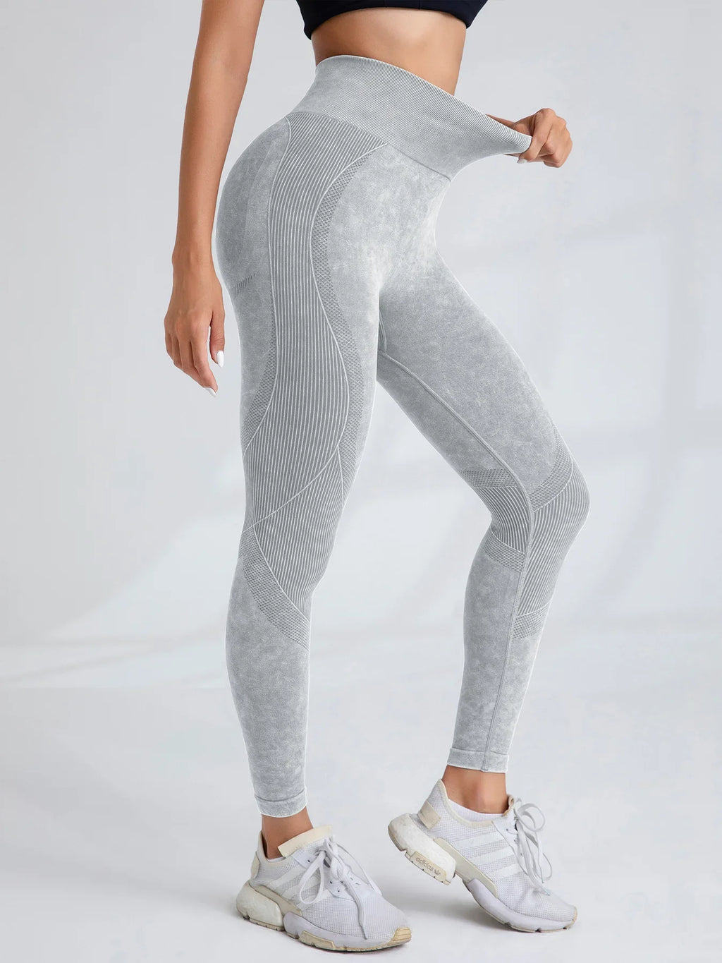 TrenddVibe™ Urban-Flex Letter-Waist Tights