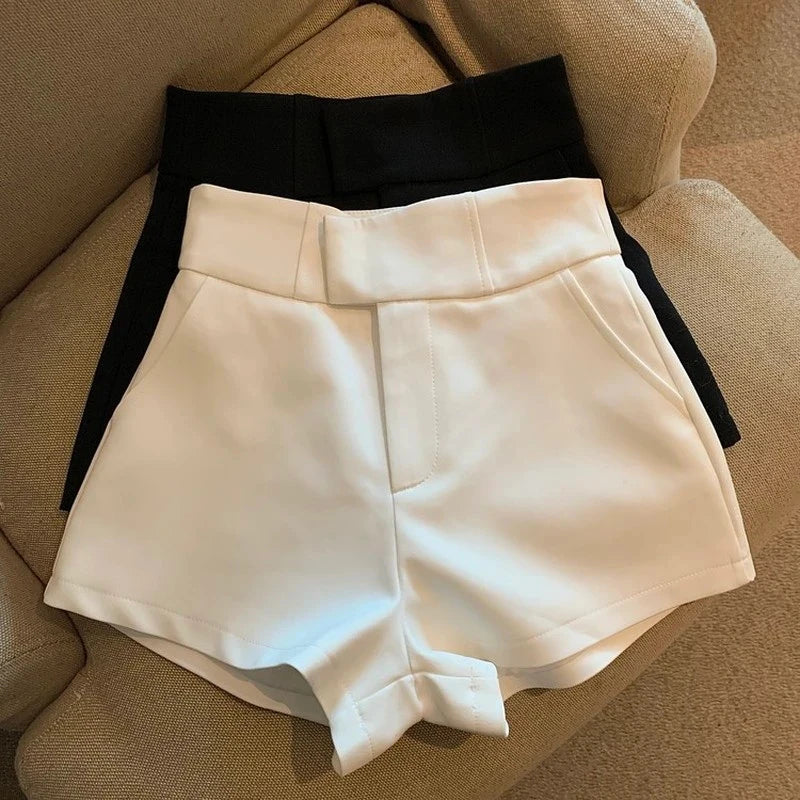 TrendVibe Women’s High-Waisted Sequined Shorts – Chic Casual Knit Apparel for All Seasons