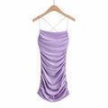 TrenddVibe™ Cross-Back Pleated Mini