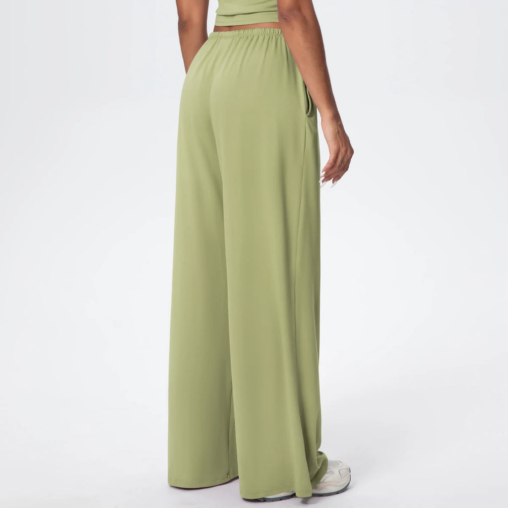 TrenddVibe™ CloudFlow Wide-Leg Yoga Pants