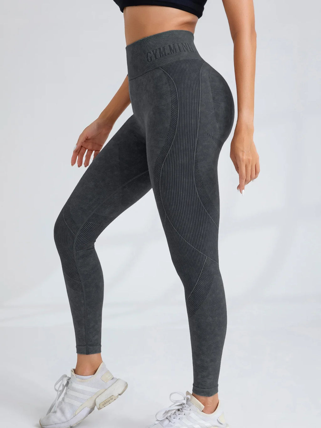 TrenddVibe™ Urban-Flex Letter-Waist Tights