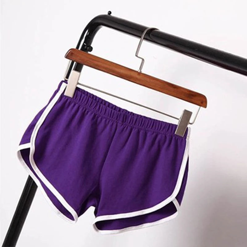 TrendVibe Women’s Casual Sports Shorts – High Waist, Elastic Fit, Summer Style