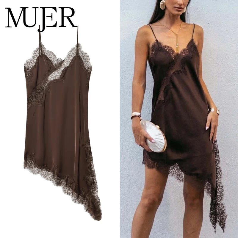 TrenddVibe™ Satin Siren Slip Dress