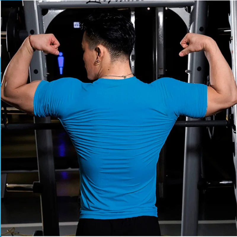 TrenddVibe™ Pro-Active Quick-Dry Compression Tee – Breathable Fitness, Gym & Sports Jersey
