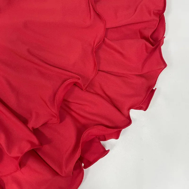 TrenddVibe™ Ruffle Romance Mini Dress