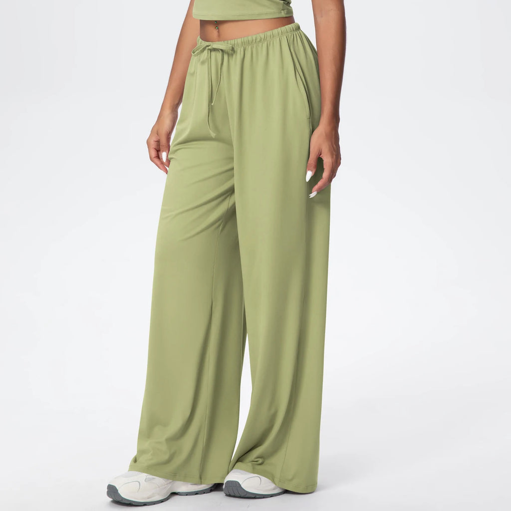 TrenddVibe™ CloudFlow Wide-Leg Yoga Pants