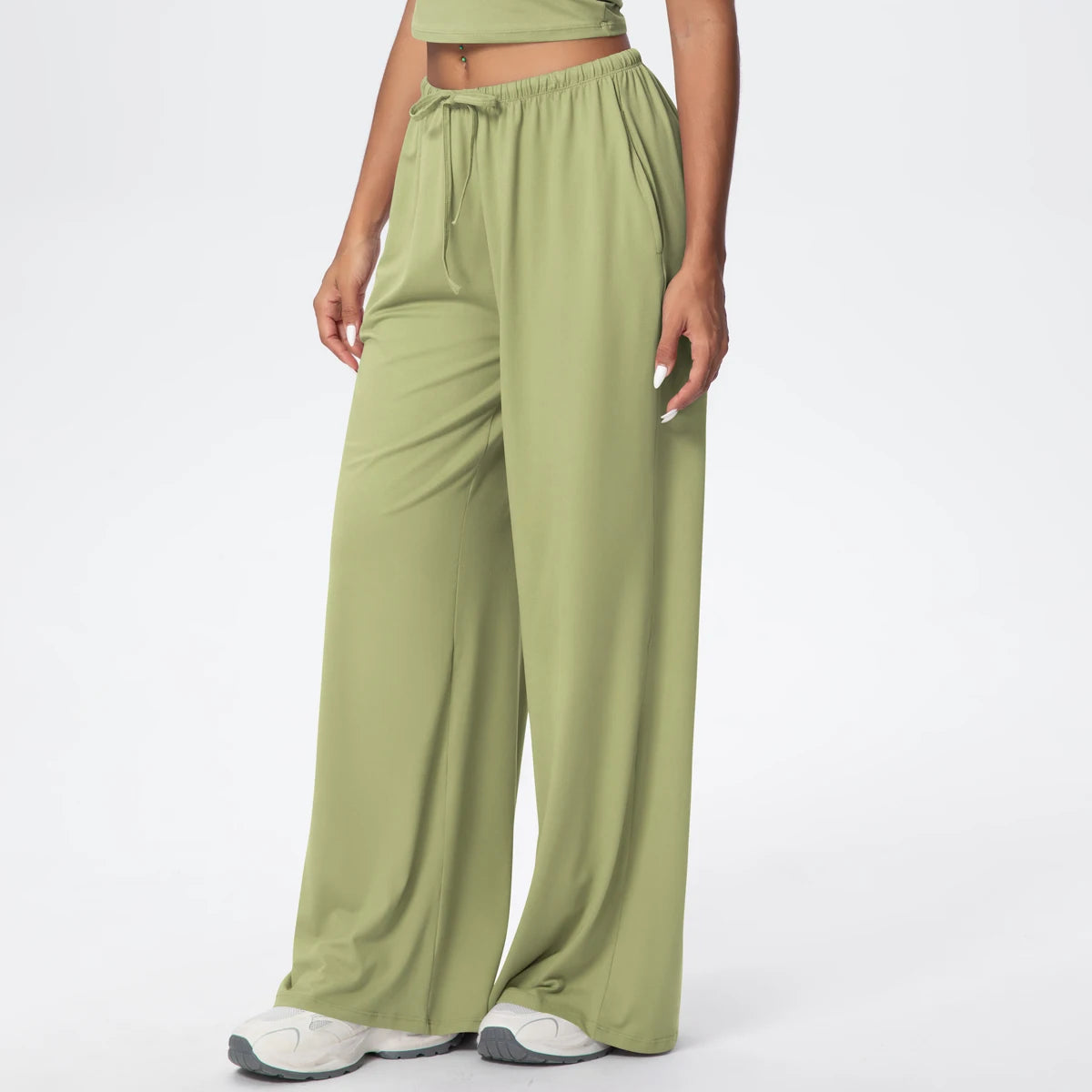 TrenddVibe™ CloudFlow Wide-Leg Yoga Pants