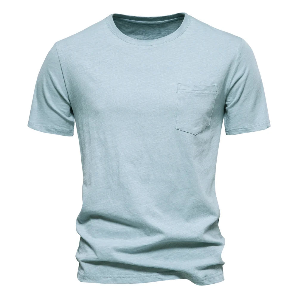 TrenddVibe™ Essential Breathable 100% Cotton Knit Crewneck Tee – Lightweight Summer Basic