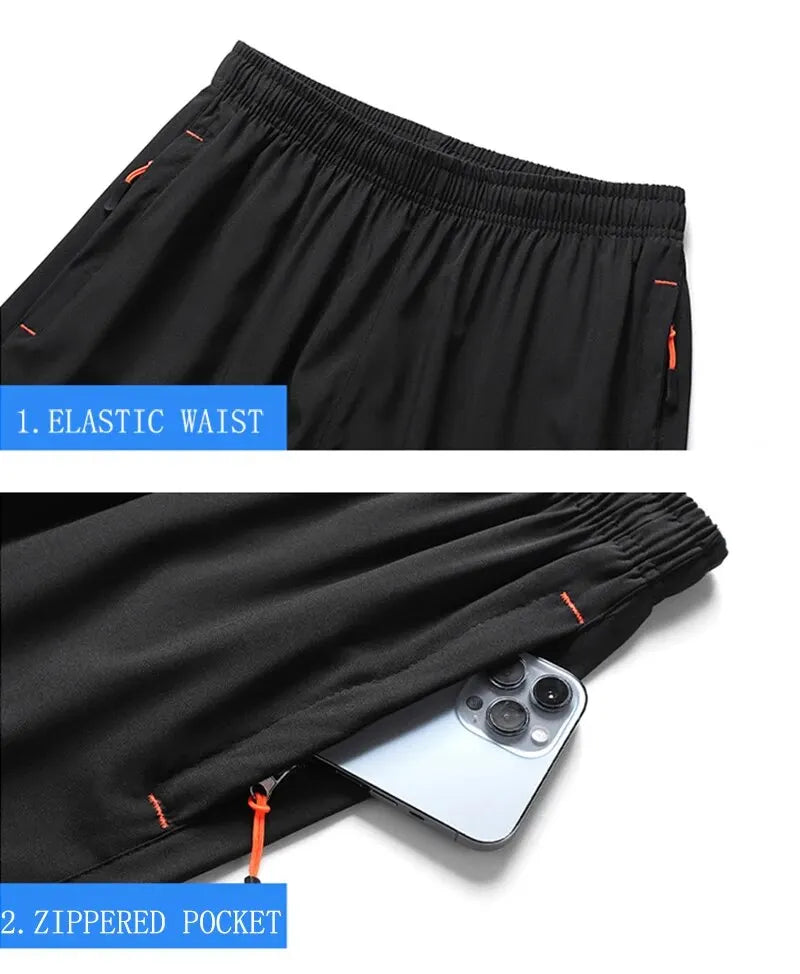 TrenddVibe™ Men’s Summer Casual Shorts – Breathable Polyester, Elastic Waist, Regular Fit
